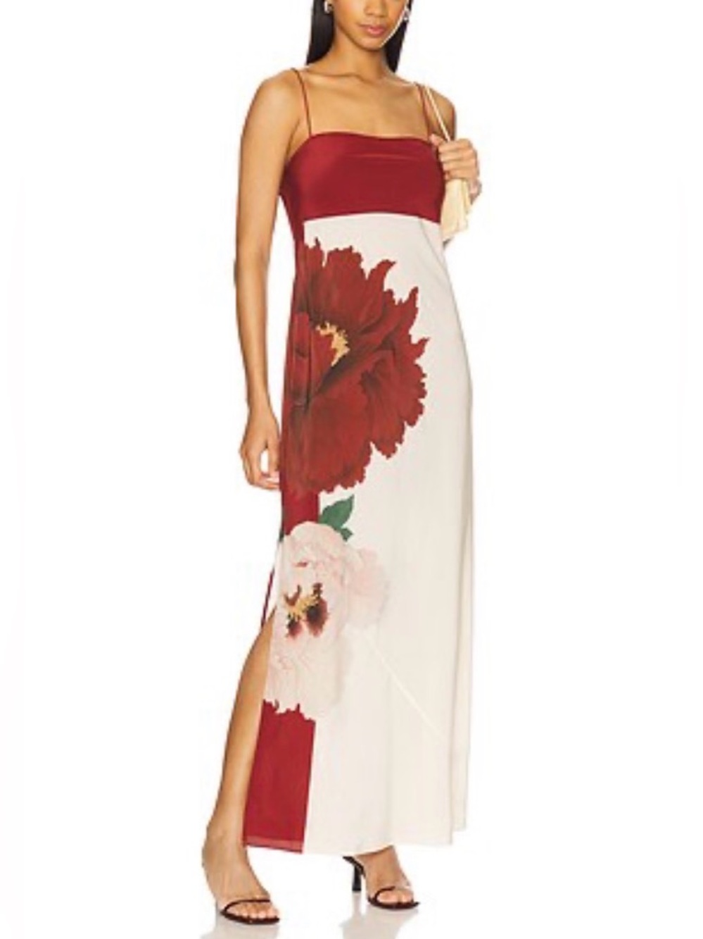 SIR The Label Florian Silk Maxi spaghetti strap Slip Dress size Medium (2)